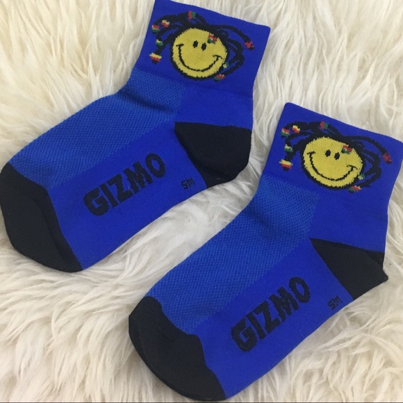 {NWOT} Gizmo Rasta Smiley Ankle Socks - Picture 2 of 2